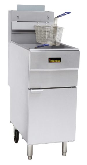 4 Burner Single Tank Twin Basket Gas Fryer - 23 Litres