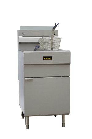 5 Burner Single Tank Twin Basket Gas Fryer - 37 Litres