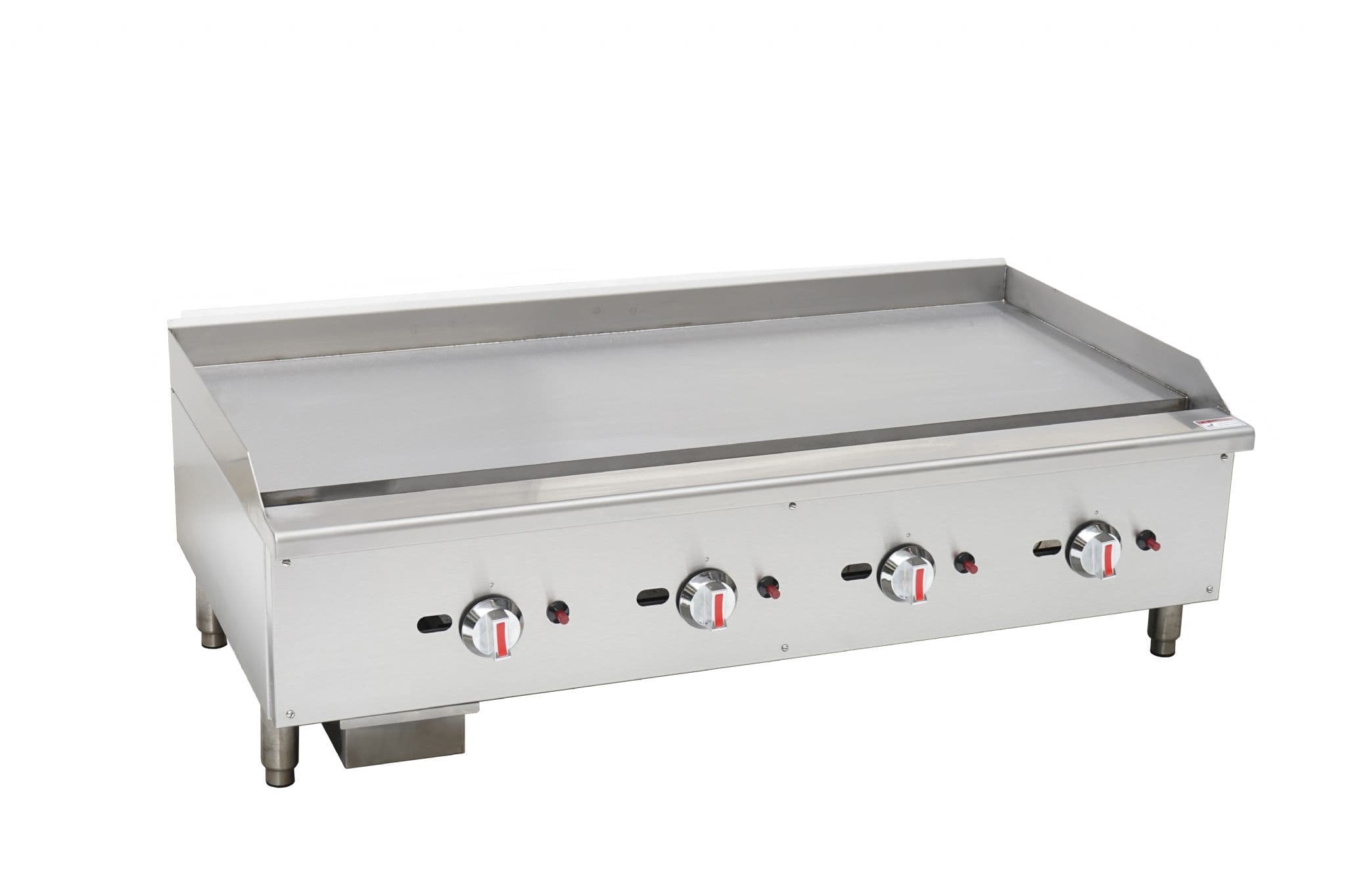 Commercial Gas Griddle Smooth Plate 4 Burners 30KW With Stand - Image 4