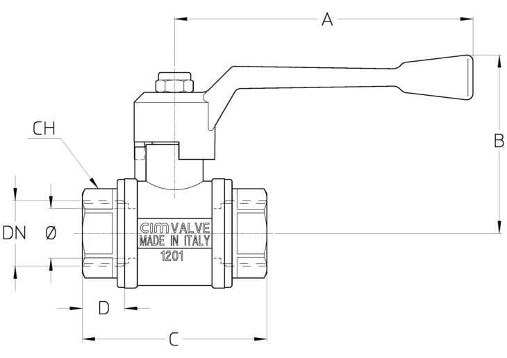 1" Full Bore Cim Ball Valve For Gas - Image 2
