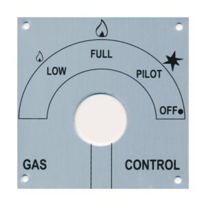 Square Gas Control Panel On - Off