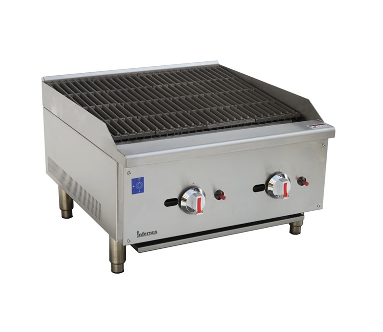 2 Burner Gas Radiant Charbroiler/Chargrill - 60cm / 24"