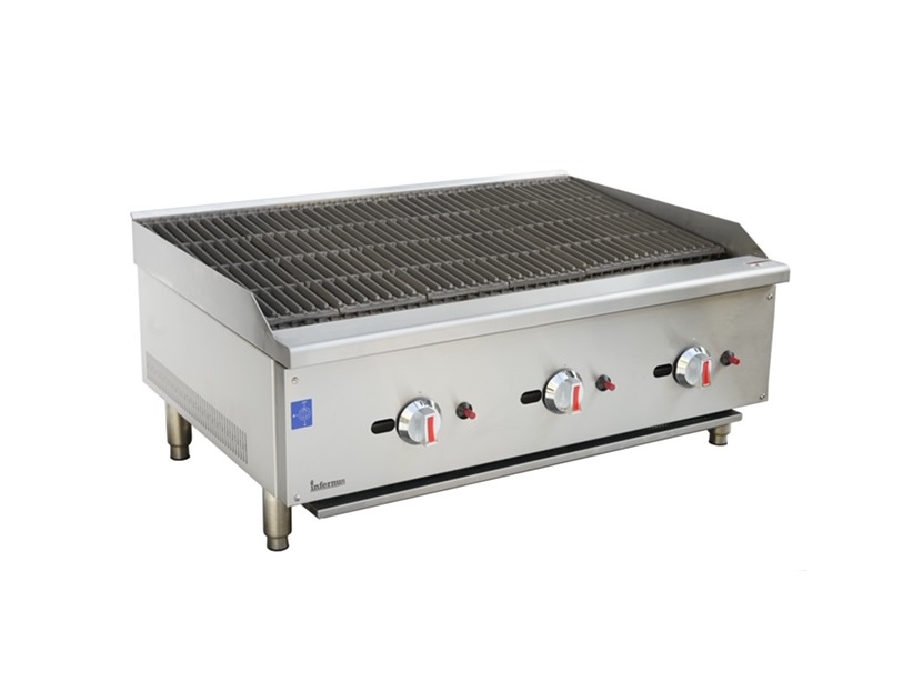 3 Burner Gas Radiant Charbroiler/Chargrill - 90cm / 36"