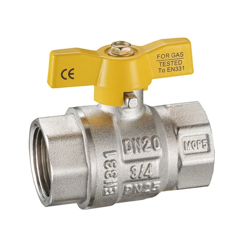 1/4" Ball Valve with Butterfly Yellow Handle